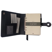 Caderno Organizer Couro Raffai - Preto